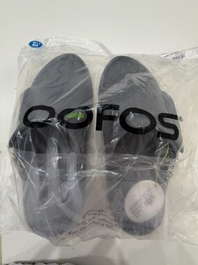 OOFOS OOahh Sport Flex Slide Slate M9/W11 New Sealed